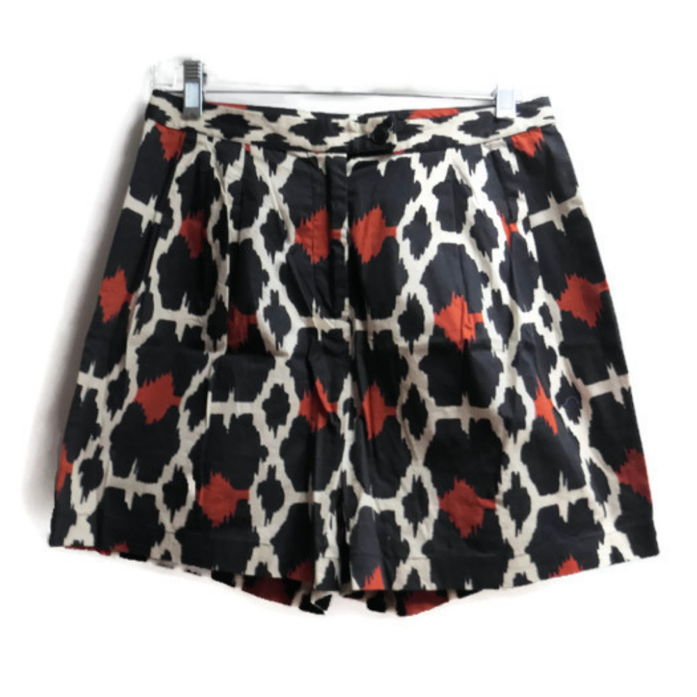 Unbranded Shorts6 Black White Rust Geometric